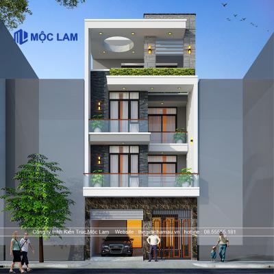 Hồ Sơ Thiết Kế Nhà Phố 4 Tầng 6,6m